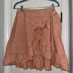 Anthropologie Women's Pink Wrap Skirt
